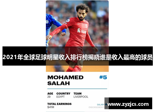 2021年全球足球明星收入排行榜揭晓谁是收入最高的球员